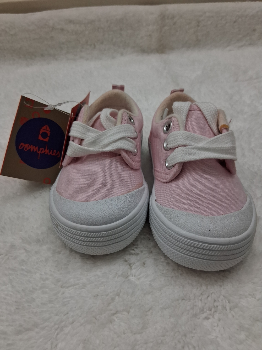 Oomphies Kids Pink Canvas Sneakers